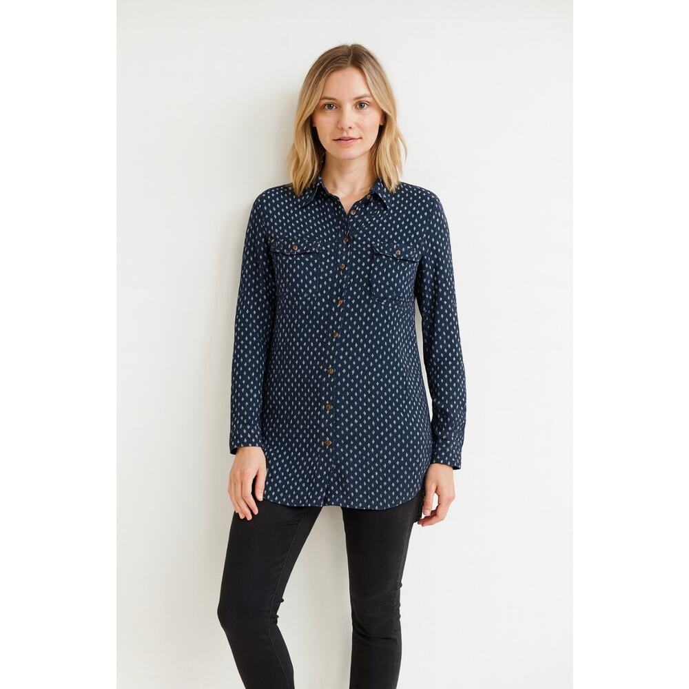 LL Bean Signature Long Sleeve, Women, Navy, size 10
